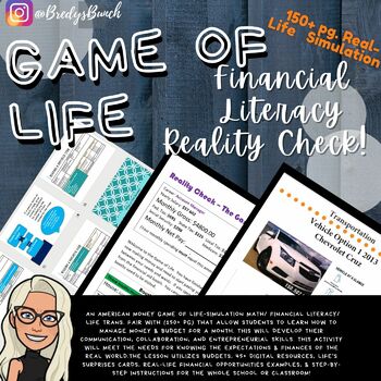 Preview of Game of Life: Math & Financial Literacy Reality Check Simulation-American Money