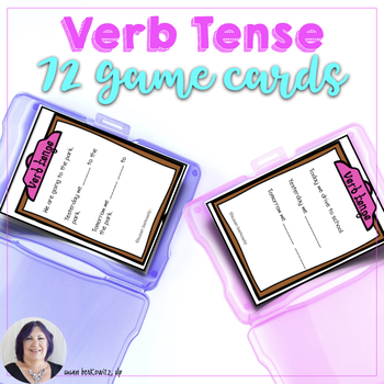Preview of Verb Tenses 72 Game or Task Cards for Speech Language Therapy
