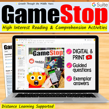 Preview of GameStop Short Squeeze: High Interest Reading Comprehension (Digital & Print)