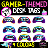 Gamer Themed Name Tags / Gaming Name Tag / Gamer Desk Name Tags