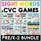 Games Bundle | Sight Words and CVC Short Vowel a-e-i-o-u