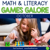First Grade Math & Literacy Games for October