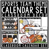 Games Sports Theme Classroom Decor Calendar Bulletin Board