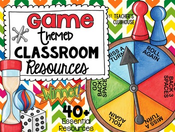 Games Classroom Decor | Games Theme by Teacher\'s Clubhouse | TPT