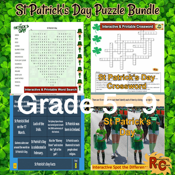 Preview of Games and Puzzles Bundle St Patrick’s Day