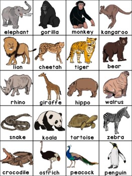 Games in English - Zoo animals by Vari-Lingual | TpT