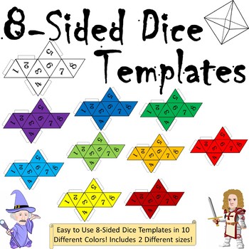 gamification 8 sided dice templates by hellmund science tpt