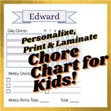 Gamified Chore Chart - Personalize & Print!