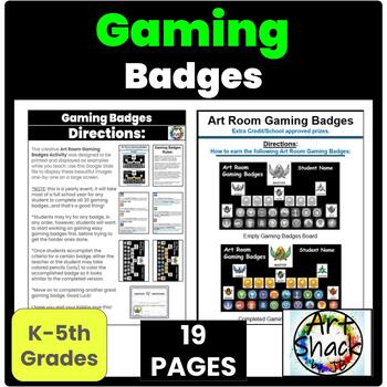 Preview of Gaming Badges-Google Slides & PDF File included.