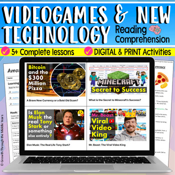 Preview of Videogames & New Technology: Reading Comprehension Bundle