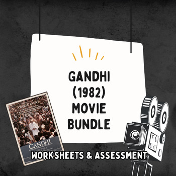 Preview of Gandhi (1982) Movie Bundle (Worksheet and Multiple Choice Assessment)