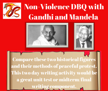 Preview of Non-Violence DBQ with Gandhi and Mandela