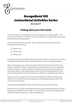 Preview of GarageBand iOS Instructional Series - Activity 1