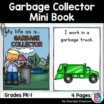 Preview of Garbage Collector Mini Book for Early Readers - Careers and Community Helpers