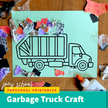 Preview of Garbage Truck Craft, Trash Collector, Trashy Town, Community Helpers, Earth Day