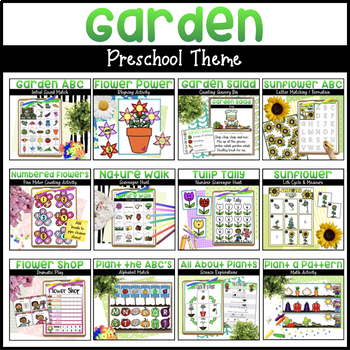 Preview of Garden Activities for Preschool - Math, Literacy, & Flower Shop Dramatic Play