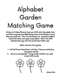 Garden Alphabet Matching Game