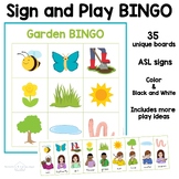 Garden Bingo Game | 35 Spring Garden Bingo Cards with ASL 