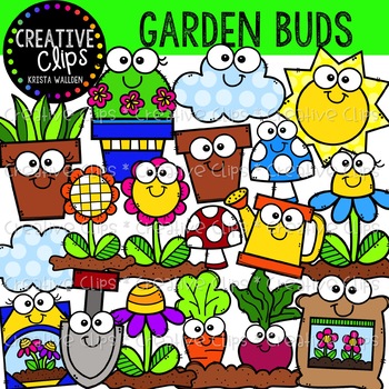 Flower Pot Buds: Spring Clipart {Creative Clips Clipart}