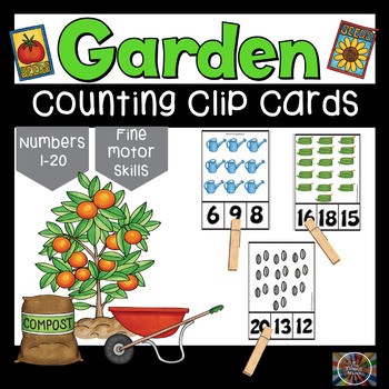 Preview of Garden Count and Clip Number Cards