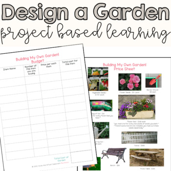Preview of Design a Garden Project | Math | Multiplication Project-Based Learning | PBL