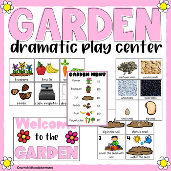 Preview of Garden Dramatic Play Center for 3K, Pre-K, Preschool & Kindergarten