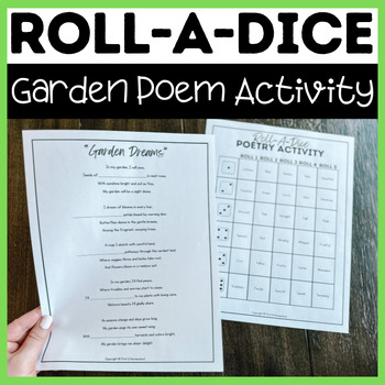 Preview of Garden Dreams Roll-A-Dice Poem Activity | Engaging ELA Spring Activity!