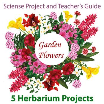 Preview of BUNDLE: Garden Flowers/ Five Herbarium Projects and Teacher's Guide