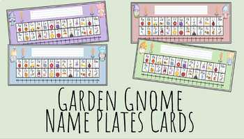 Preview of Garden Gnome Alphabet Name Plate