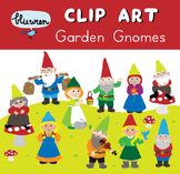 Garden Gnome {Bluwren Digital Clipart}