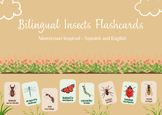 Garden Insect Bilingual Montessori Inspired Flashcards (Sp