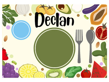 Preview of Garden Lunchtime Placemats