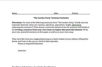 the garden party essay
