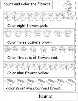 garden math worksheets for your garden unit or plants unit tpt