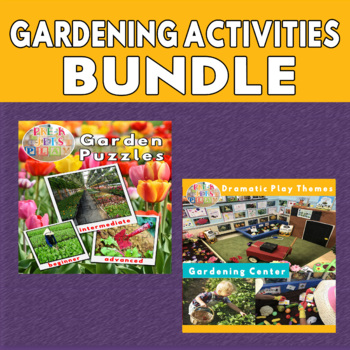 Preview of Garden Picture Puzzle Printables & Dramatic Play Garden Center Bundle