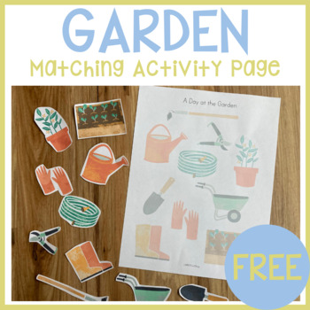 Preview of Garden Planting Spring Busy Book Page - Toddler Preschool File Folder Activity