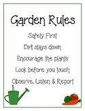 Garden Rules Chart