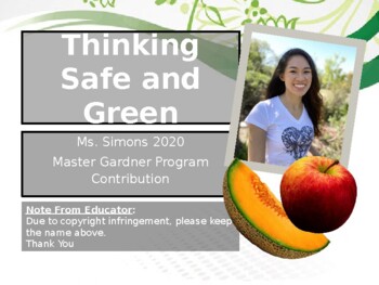 Preview of Garden Safety PPT: Middle School