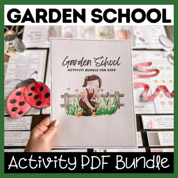 Preview of Garden School PDF Activity Bundle | 15 Days of Printable Activities & More!
