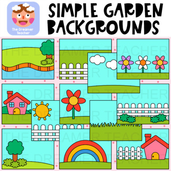 Preview of Garden Simple Backgrounds Clipart