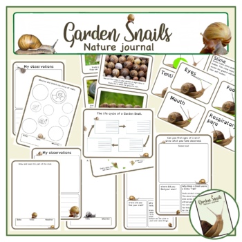 Preview of Garden Snail unit - Explore nature with children - Nature Journal pages