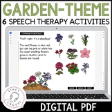 Garden Speech Therapy Activities for Language Articulation