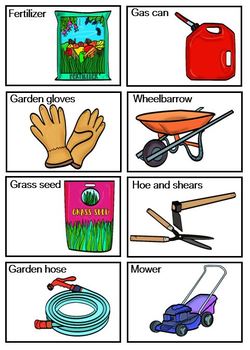 Garden Supplies File Folder Match by Adaptive Tasks | TPT