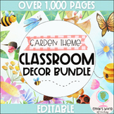 Garden Theme Classroom Decor Bundle (Watercolor Flower/Bug