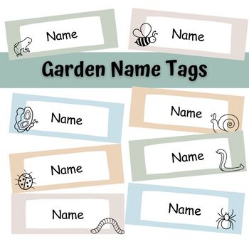 Garden Themed Name Tags By Smart And Smiley TPT   Original 9656719 1 