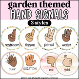 Garden Themed Hand Signal Posters for Classroom Management