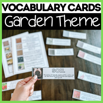 Preview of Garden-Themed Vocabulary Words | Includes 25 Cards!