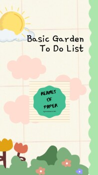 Preview of Garden To Do List- Simple