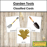 FREE Types of Garden Tools - Montessori 3-Part Cards - Voc