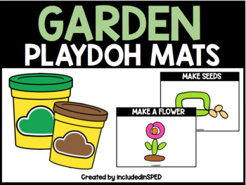 Preview of Garden Vocabulary Play-doh Fine Motor Mats